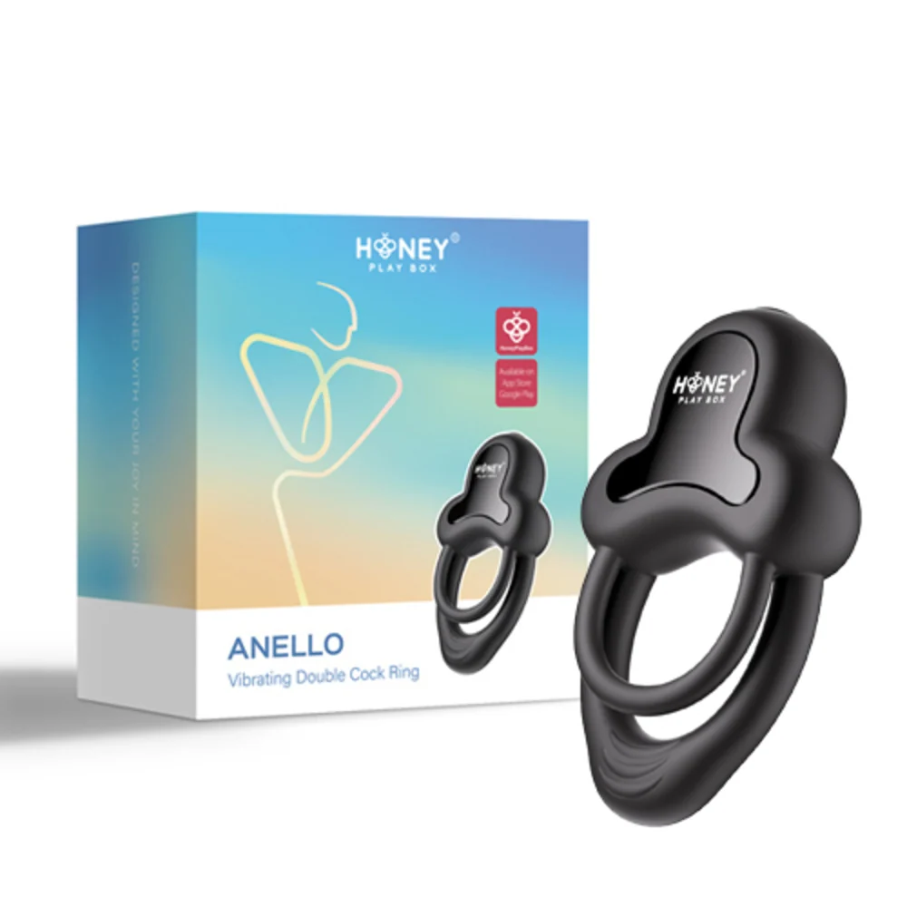 Honey Play Box Anello App 控制情侣双环振动阴茎环