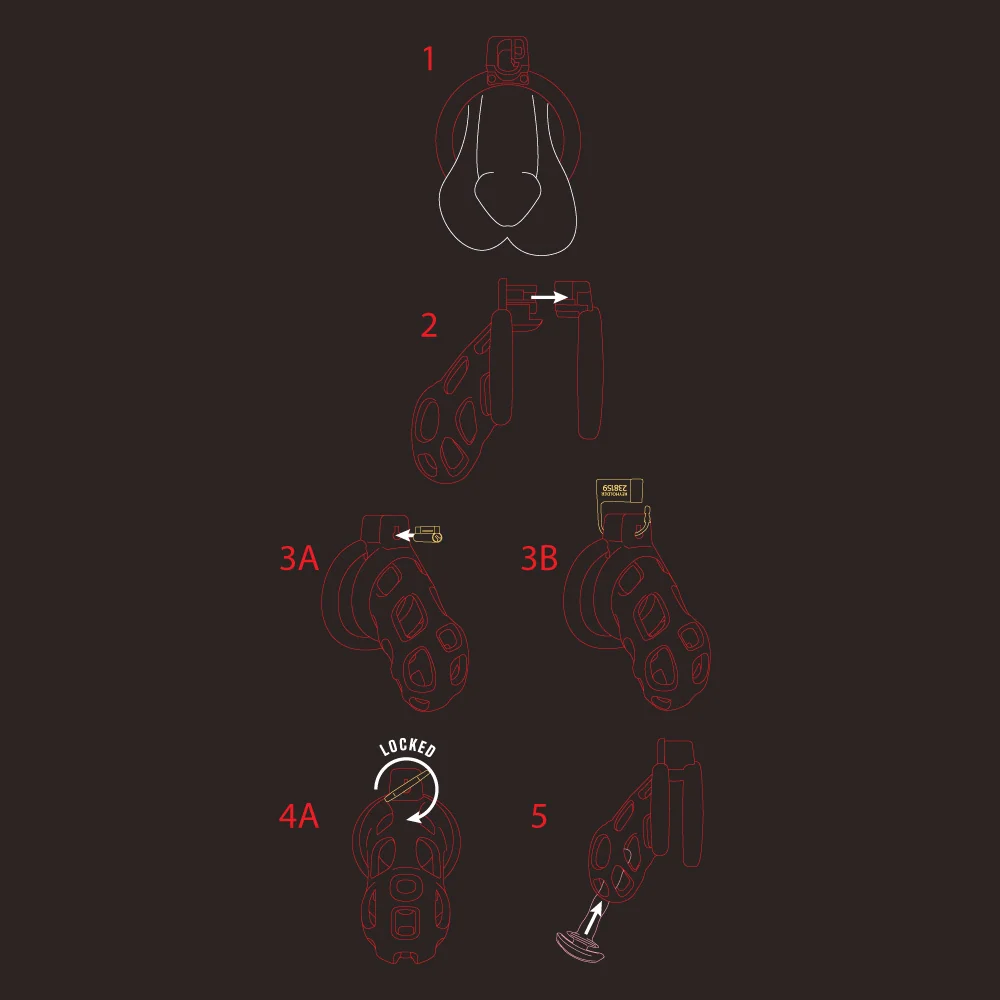 Kink Chastity Series Asylum Cock Cage for All-Day Restriction