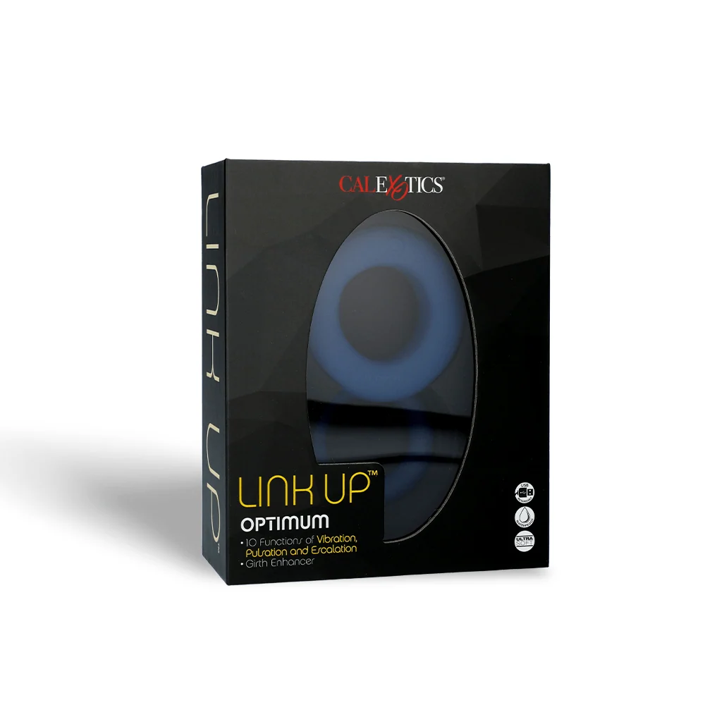 CalExotics Link Up Optimum Blue Dual Density Vibrating Cock Ring