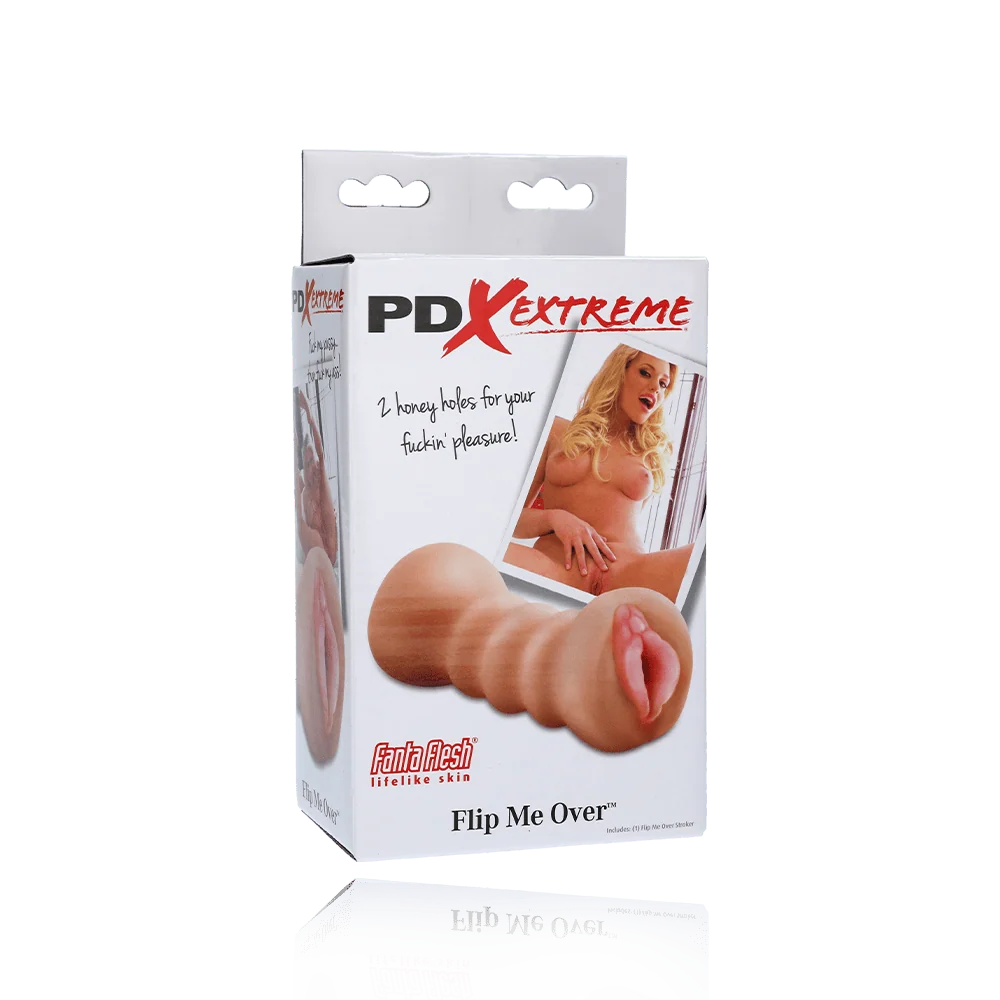 PDX Flip Me Over Hand-Sized Super Stroker With Two Holes