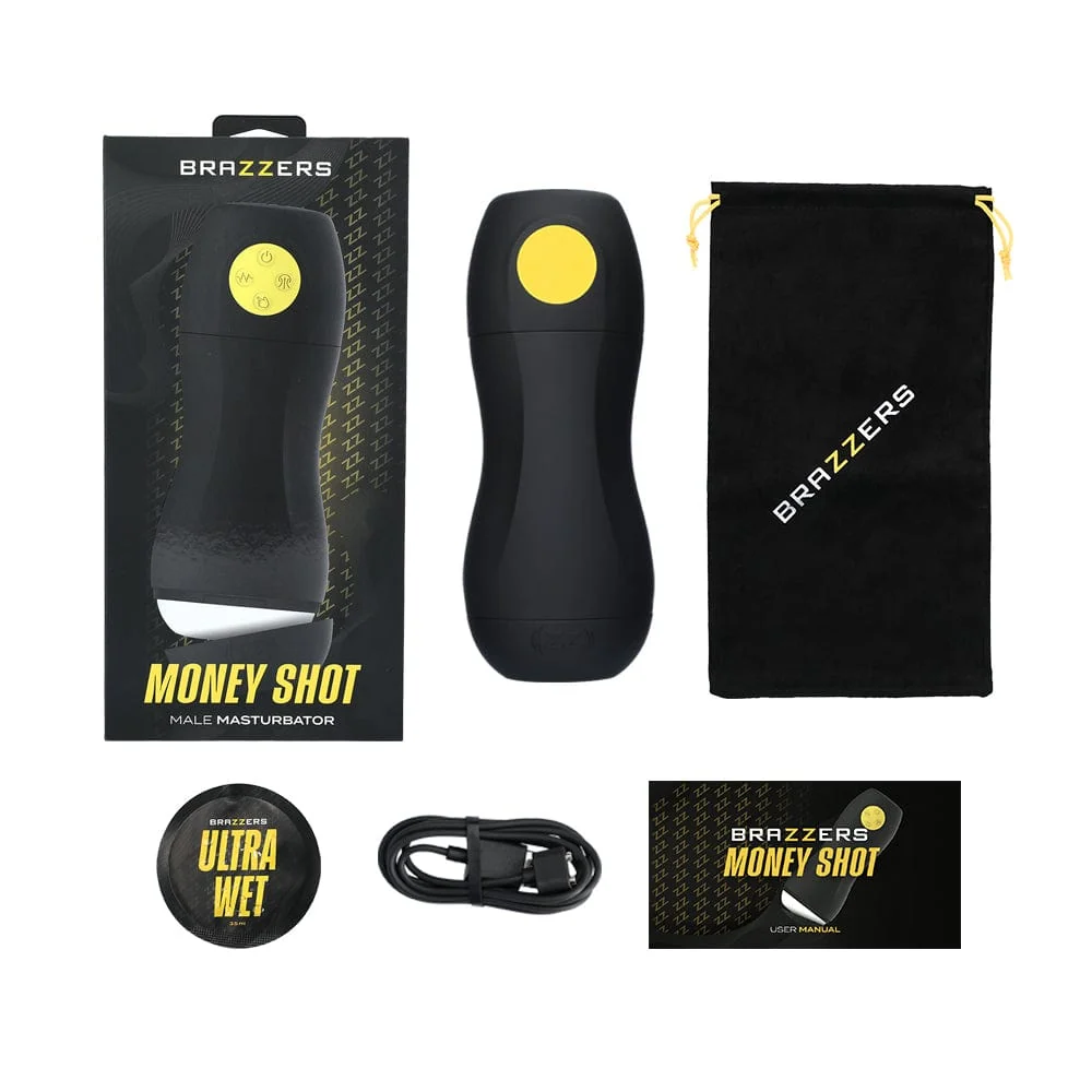 Brazzers Money Shot 高级男性自慰器（带振动与吸吮功能）
