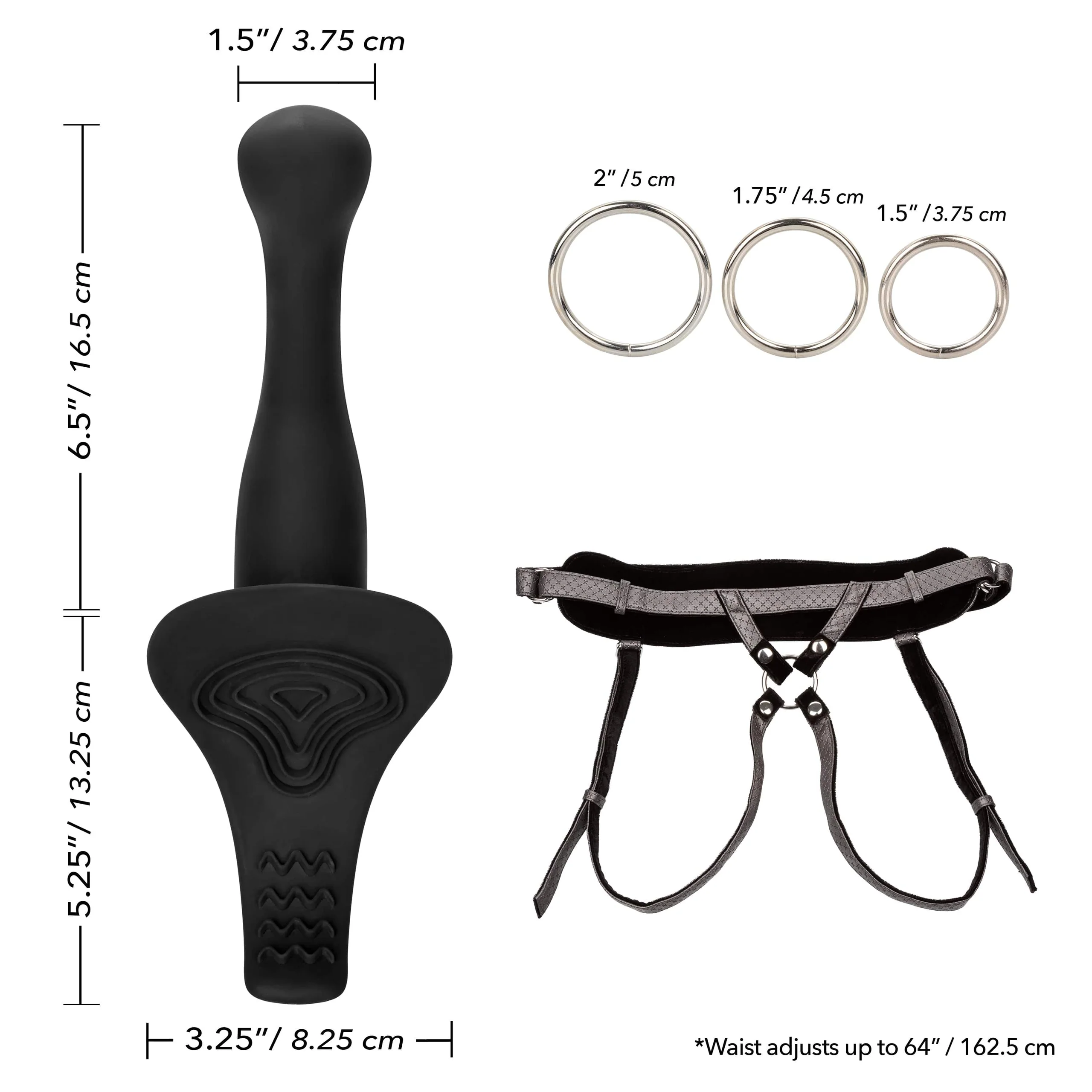 Her Royal Harness The Royal Vibrating Set with Probe and Three Rings