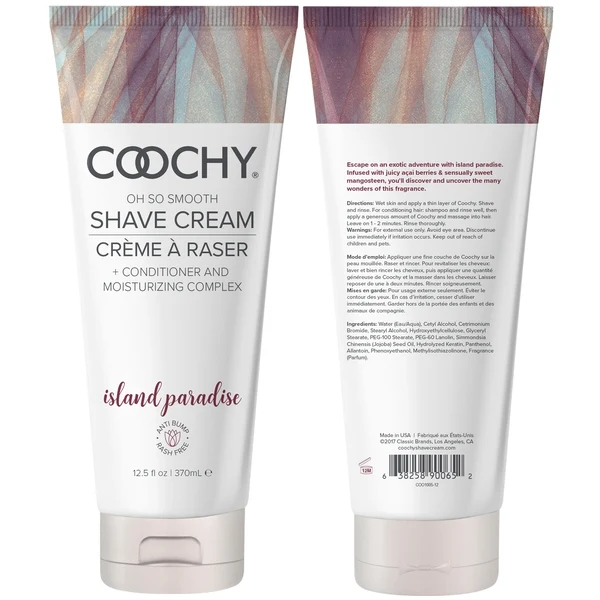 Coochy Shave Cream Island Paradise with Acai Berry and Mangosteen
