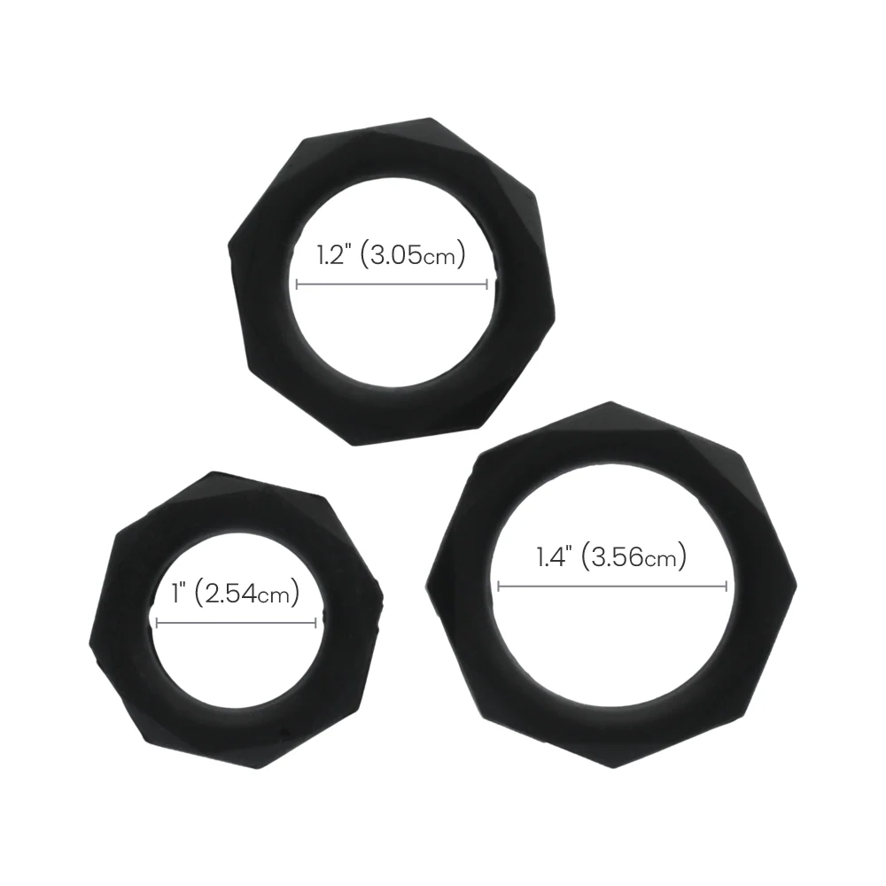 C-Ringz Silicone Designer Stamina Set - Three Elite Silicone™ Rings