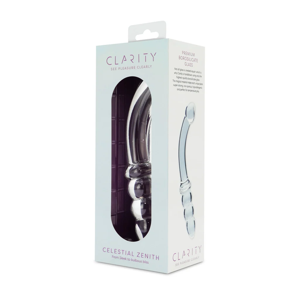 Clarity Celestial Zenith 6.5-Inch Double-Ended Curved Glass Dildo